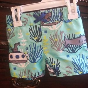 Baby boy shark bathing suit worn once